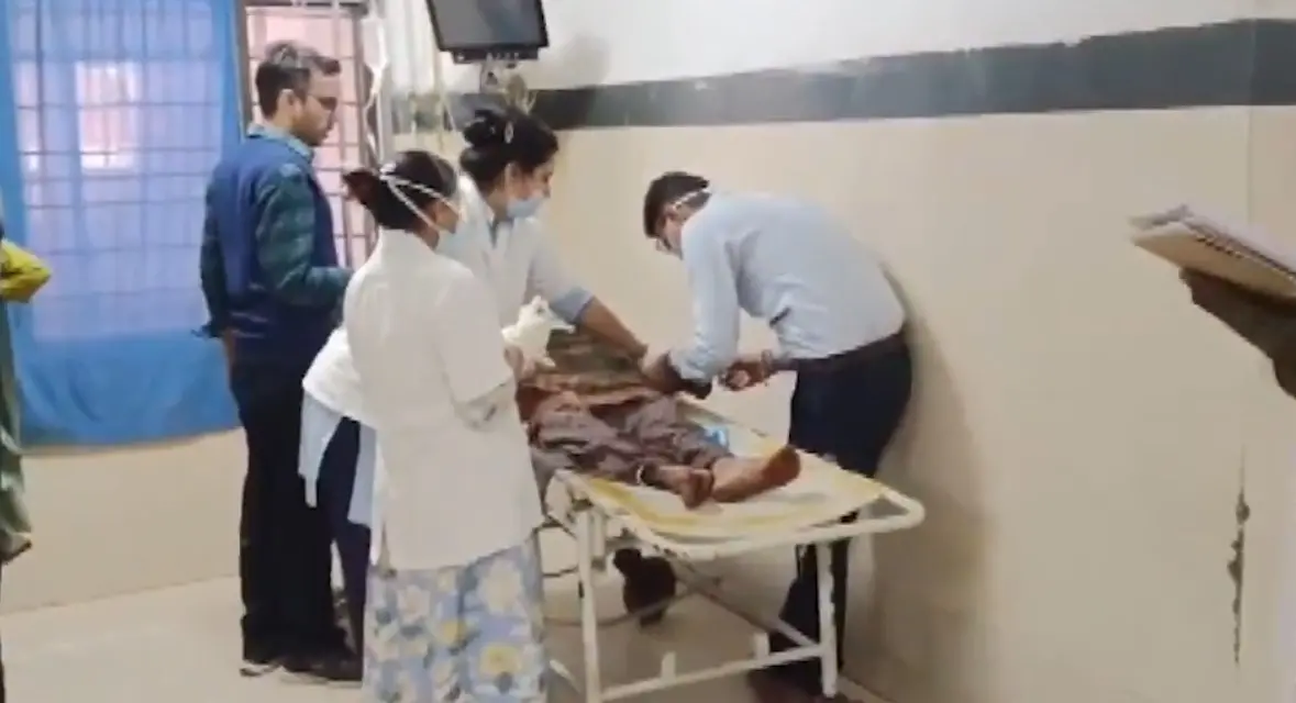 The injured being treated at the hospital in Jodhpur
