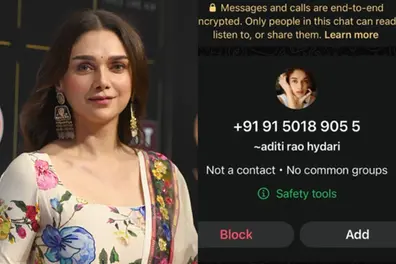 ‘It’s not me…,’ Actor Aditi Rao Hydari warns fans about impersonation scam on WhatsApp