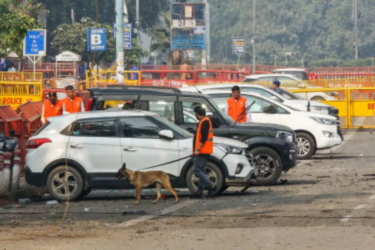 File Photo: Bomb disposal squads examine the site of the car blast near Red Fort | ANI