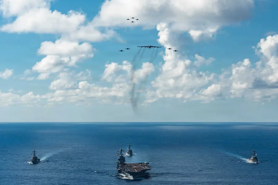 A handout from the US Department of Defense shows the US Navy’s Gerald R. Ford Carrier Strike Group