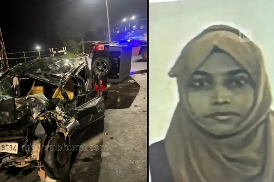 Car and jeep involved in the accident, Fathimath Mirzana