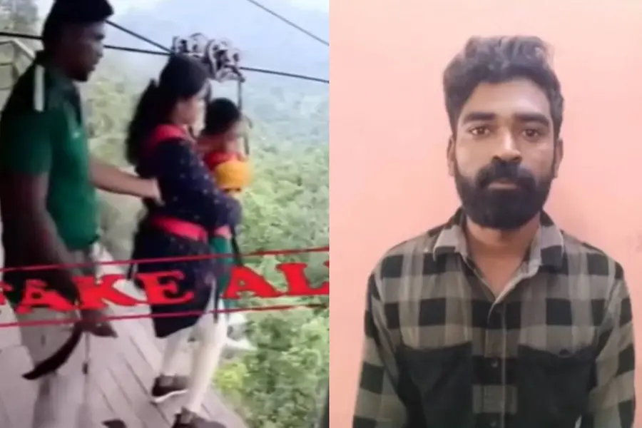 wayanad zipline accident fake video