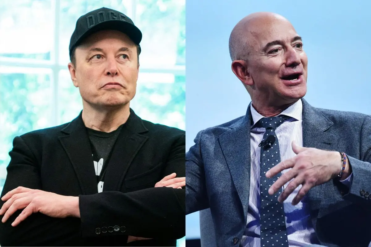 Elon Musk and Jeff Bezos | File photo