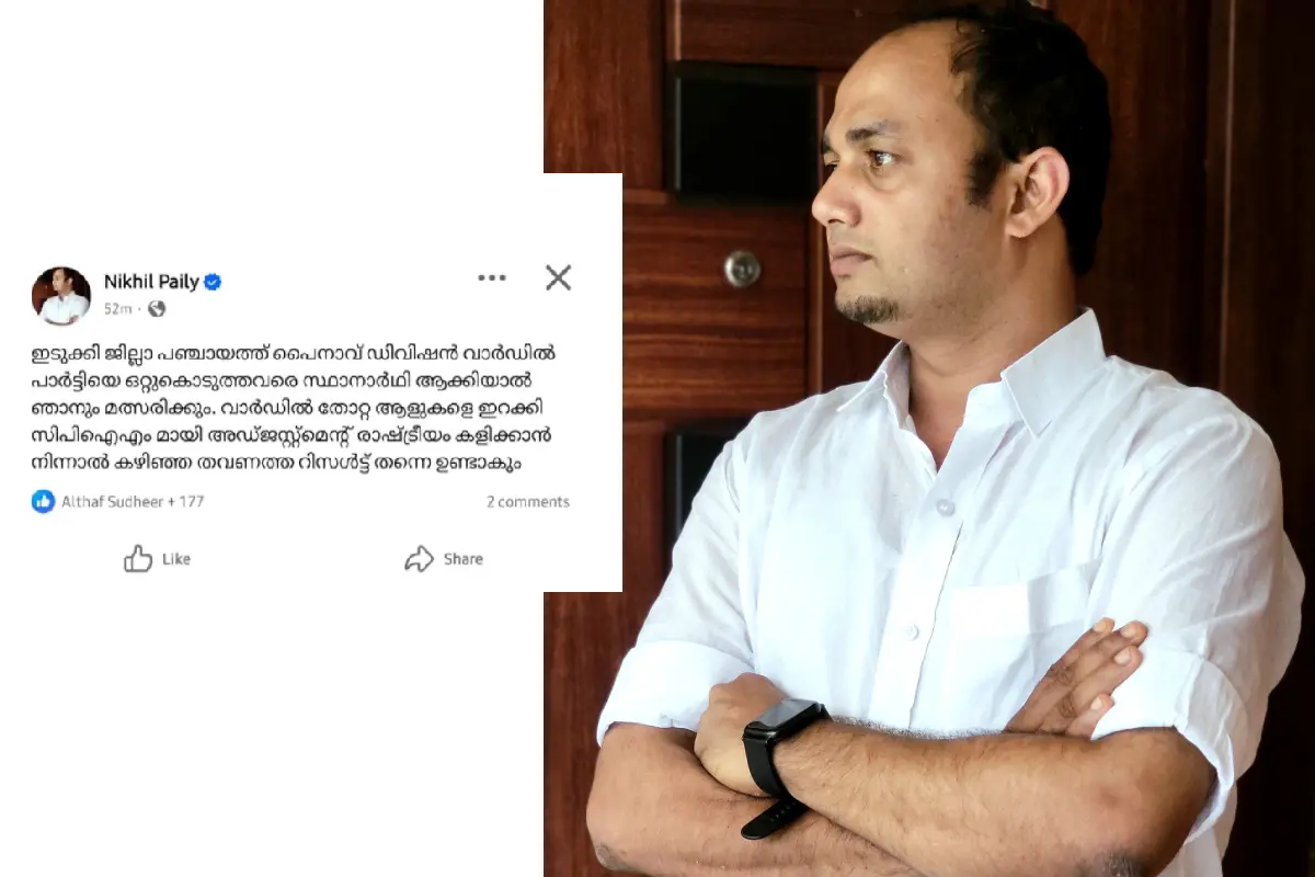 ഫെയ്സ്ബുക്ക് കുറിപ്പ്, നിഖിൽ പൈലി | Photo: Facebook/Nikhil Paily