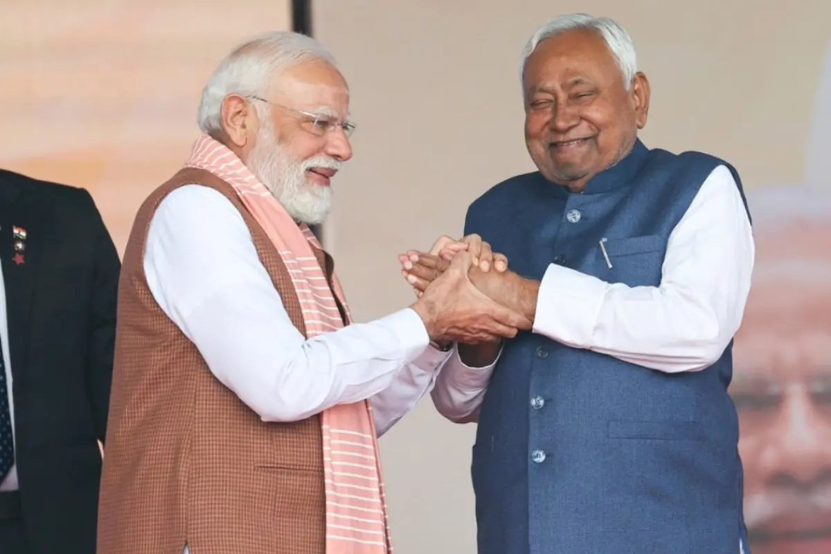 Prime Minister Narendra Modi with Bihar chief minister Nitish Kumar | Photo: X/@narendramodi