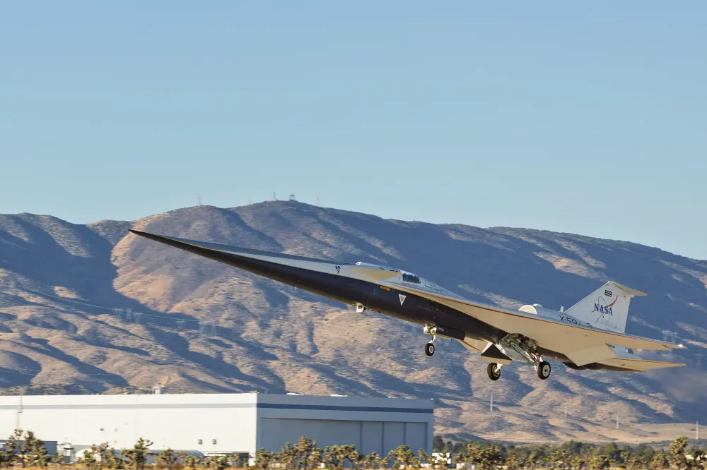Lockheed Martin shows the first flight of the X-59 jet plane | AP