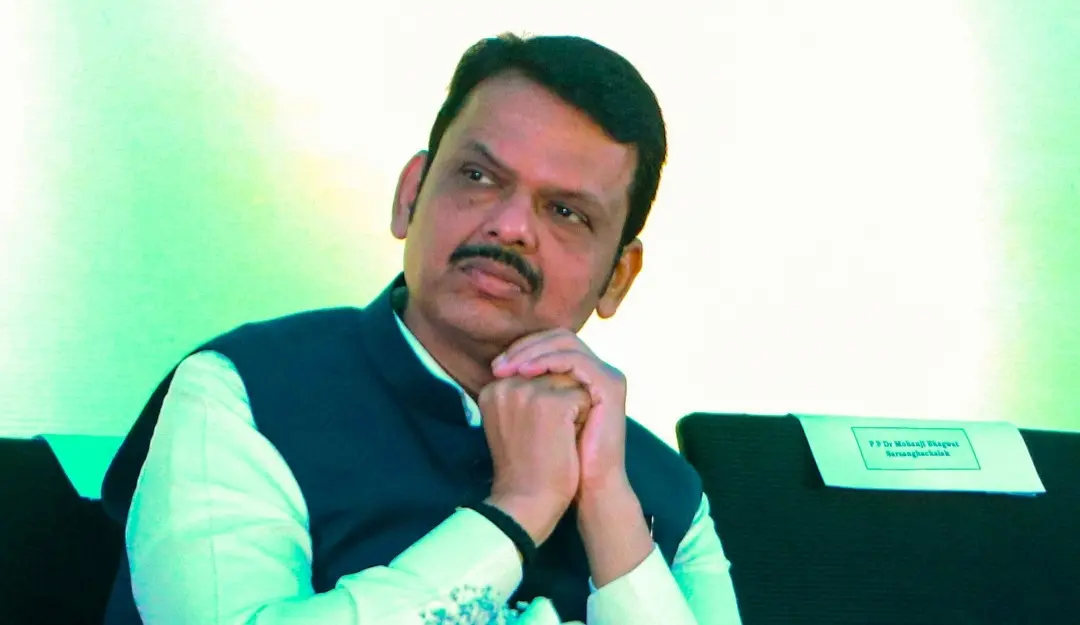 Maharashtra chief minister Devendra Fadnavis addresses reporters on Saturday, suggesting Pakistan may be linked to the Delhi car blast and calling it part of a "proxy war" against India. Photo: PTI
