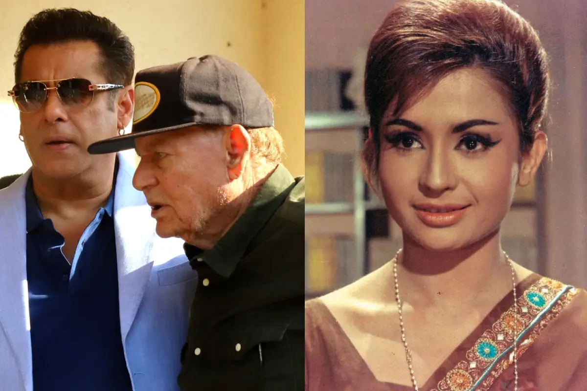 സലിം ഖാനൊപ്പം സല്മാൻ ഖാൻ/ ഹെലൻ | Photo: facebook/ The Golden Age of Bollywood/ PTI