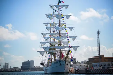 Mexican naval vessel that hit Brooklyn Bridge in May returns home to Veracruz