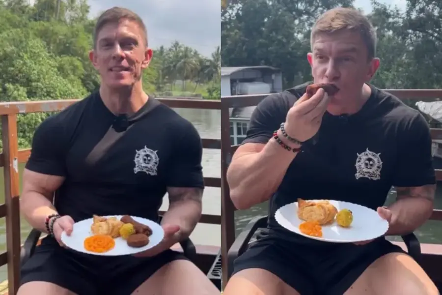 Egg Puffs Wins! UK Vlogger Dan Brook Reviews Kerala Snacks, Ranks Jalebi and Meat Roll; 'Food is Awesome'