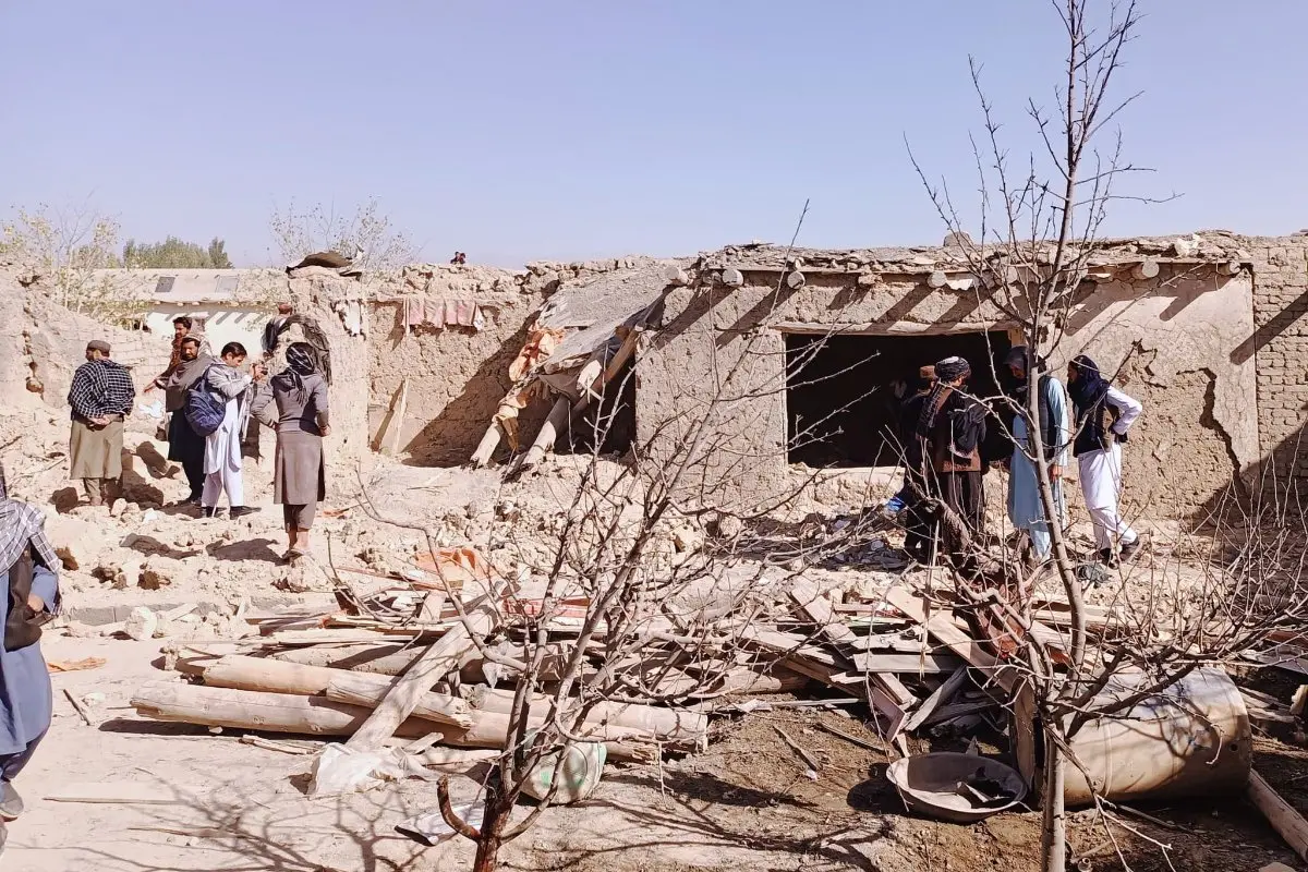 Locals inspect the site of a cross-border attack by the Pakistani army in Afghanistan's eastern Paktika province | File photo: AP