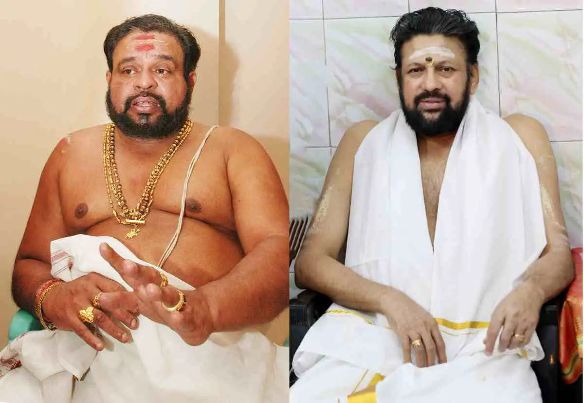 തന്ത്രിമാരായ കണ്ഠരര് മോഹനരും കണ്ഠരര് രാജീവരരും |ഫോട്ടോ:മാതൃഭൂമി