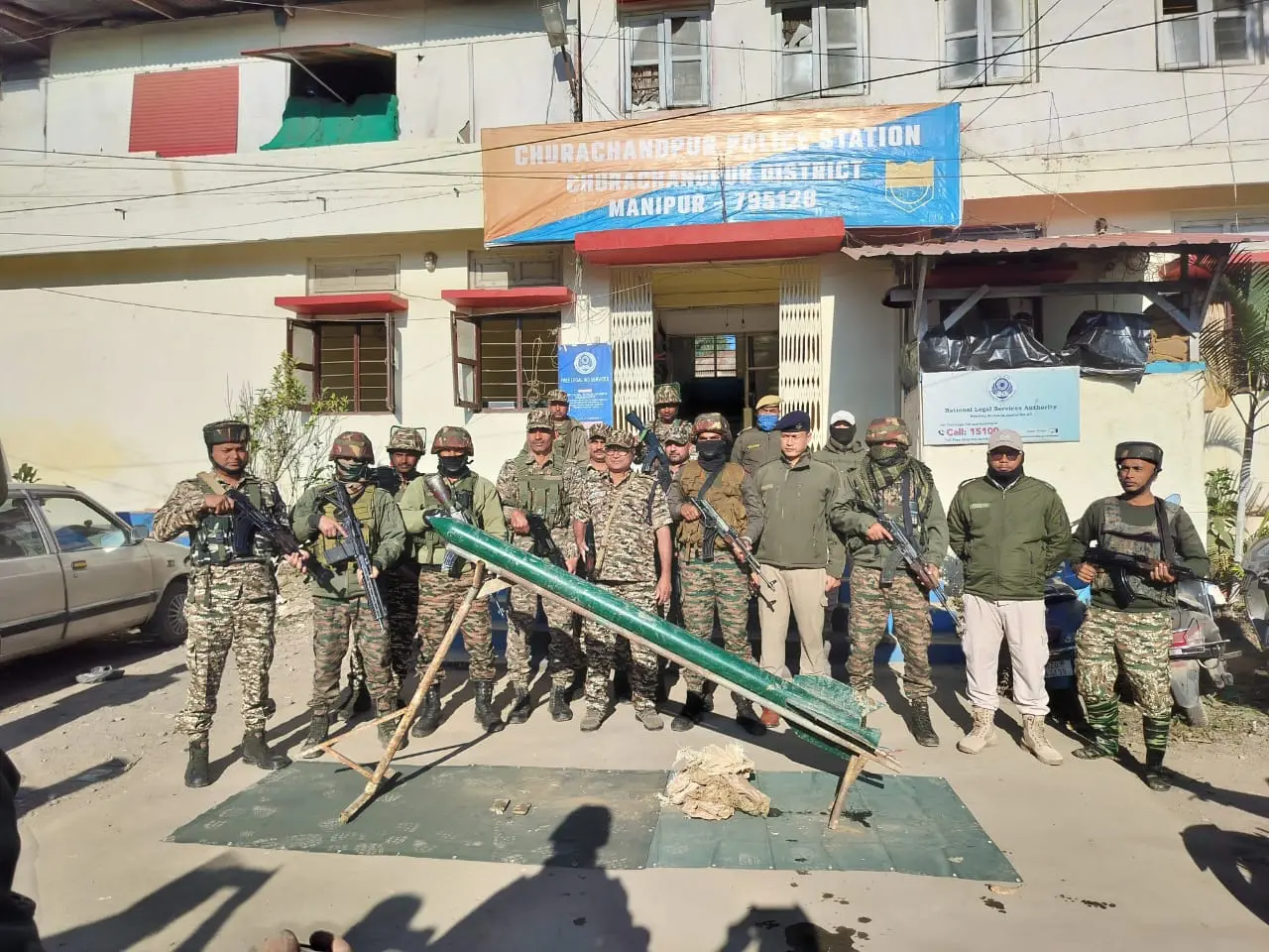 The rocket seized in Manipur | Photo:x/Manipur Police