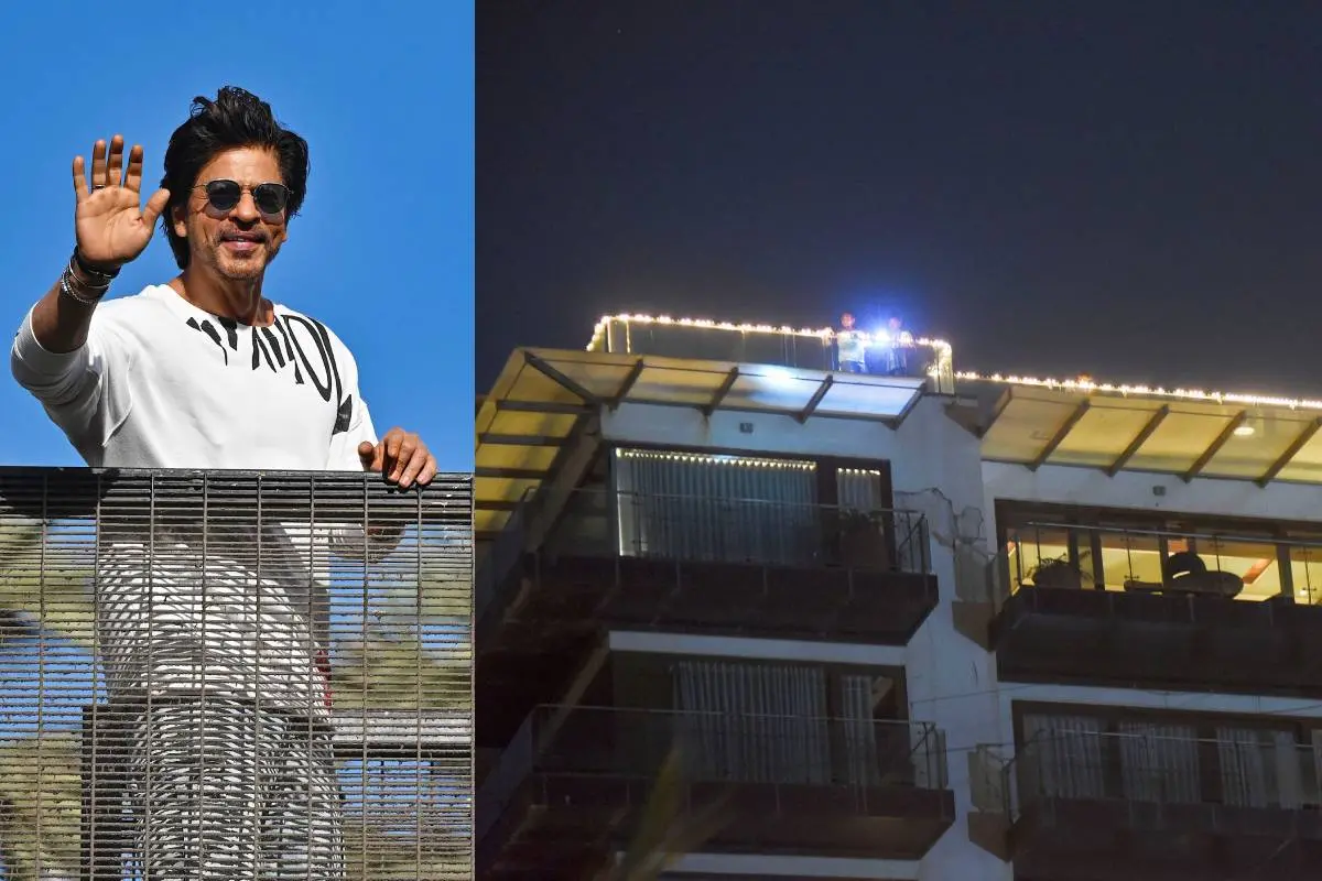 ഷാരൂഖ് ഖാനും അദ്ദേഹത്തിന്റെ ബംഗ്ലാവായ മന്നത്തും | Photo: AFP, PTI
