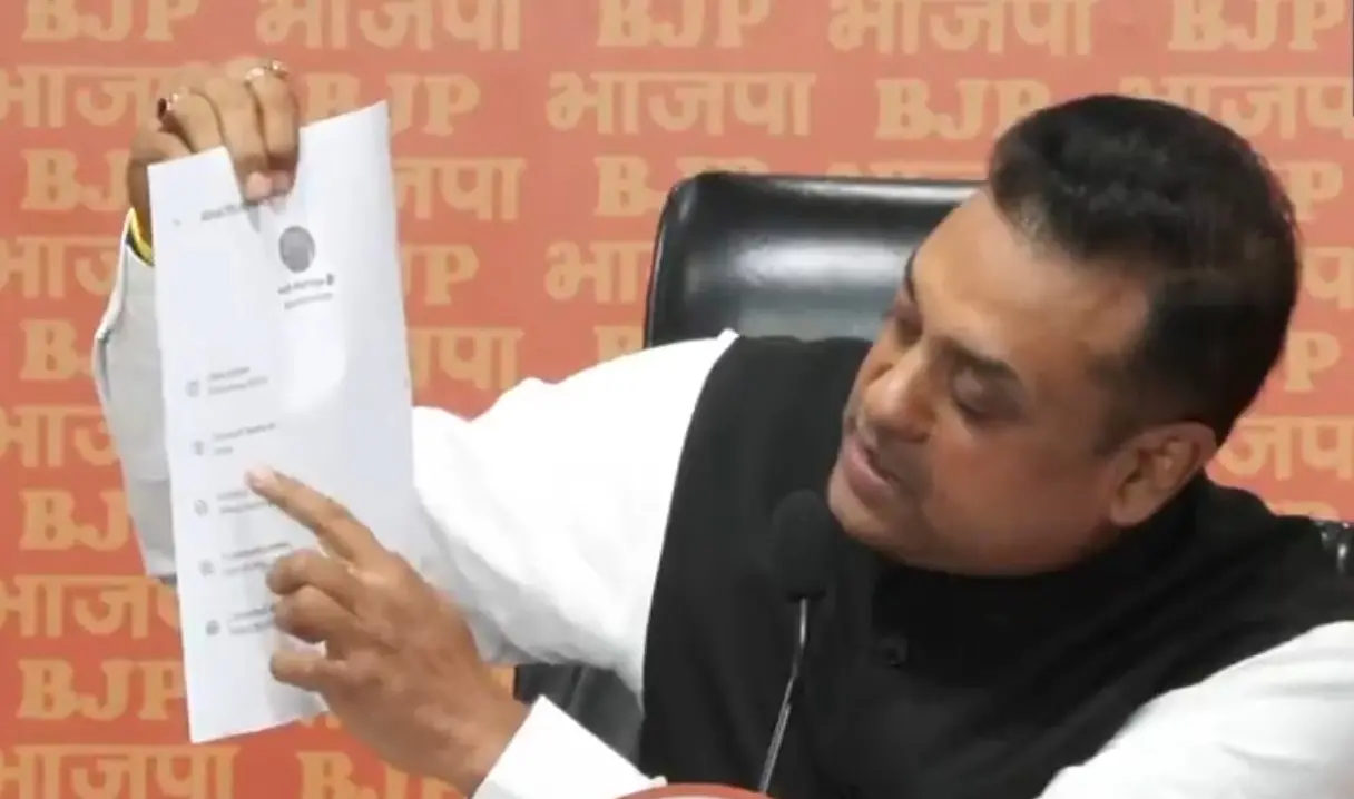 Sambit Patra during the press conference