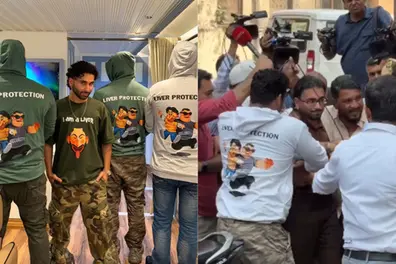 Orry goes viral as his ‘Liver Protection Squad’ arrives with him for police questioning in drugs case | WATCH