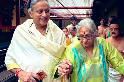Shashi Tharoor celebrates his mother Lily Tharoor’s 90th birthday at ancestral home in Palakkad