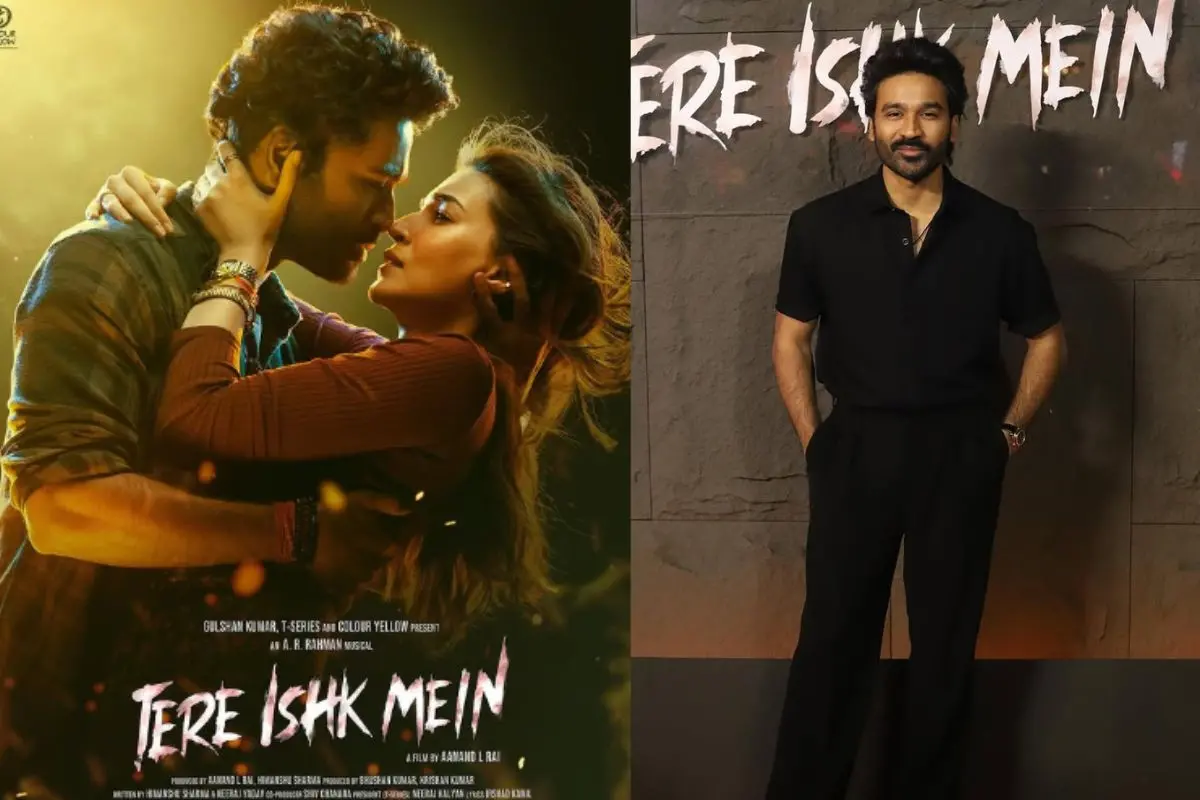 Dhanush in the upcoming movie Tere Ishq Mein with Kriti Sanon (Photo: X)