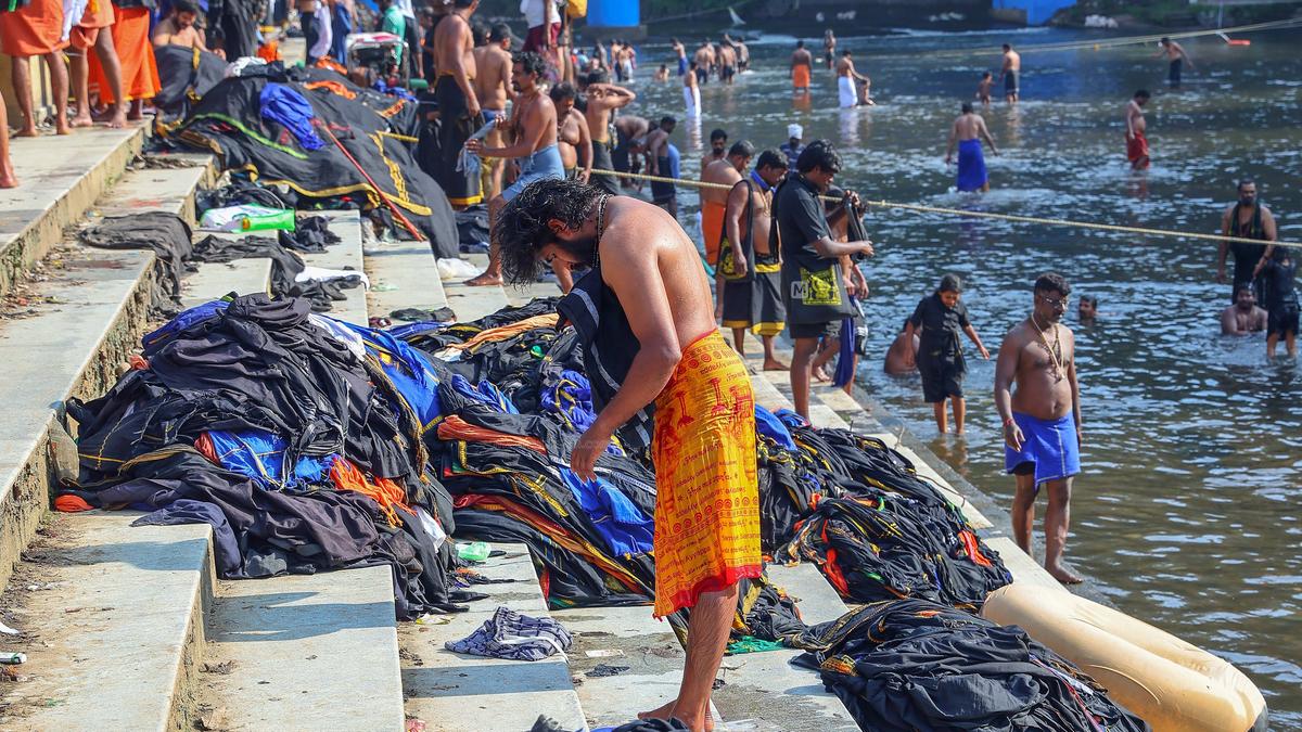 Sabarimala launches new strategy to curb Pampa river pollution; warns devotees against garment dumping