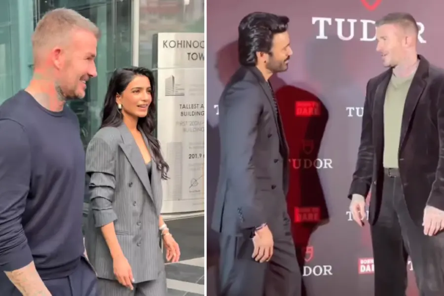David Beckham Meets Samantha Ruth Prabhu And Dhanush