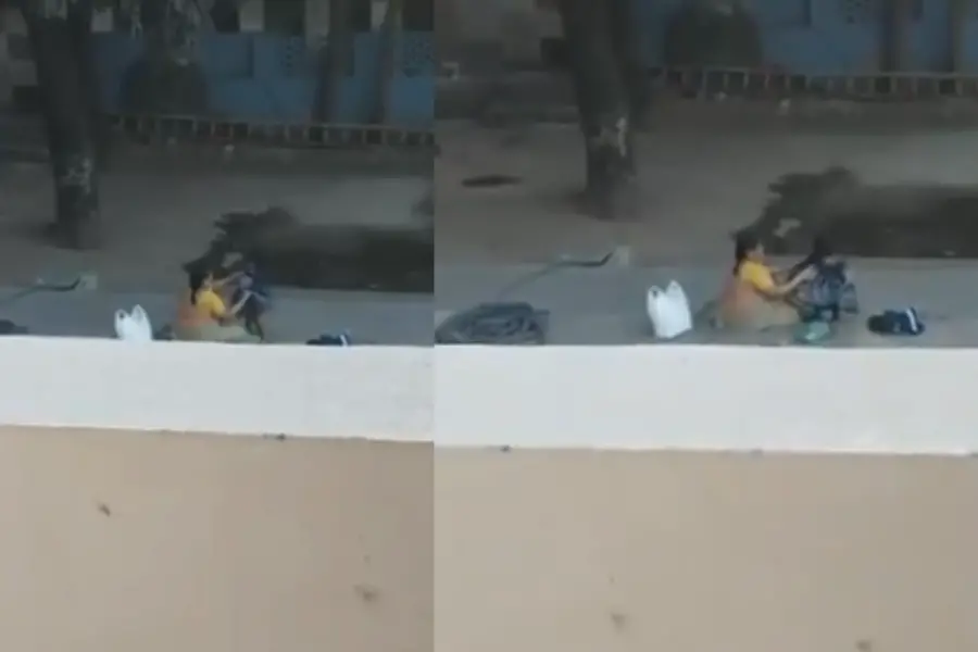 The visuals of the incident at Hyderabad school