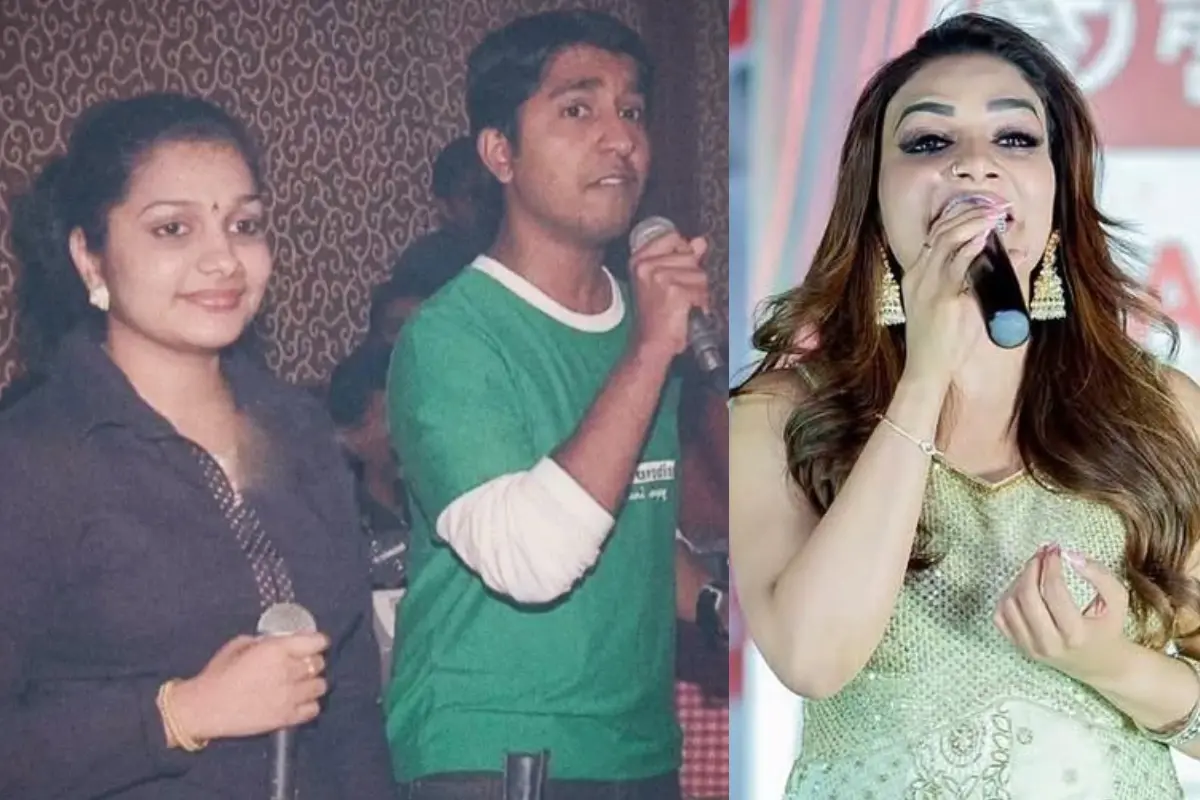 Rimi Tomy and the nostalgic photo with Vineeth Sreenivasan shared by Rimi Tomy | Photo: Facebook/ Rimi Tomy