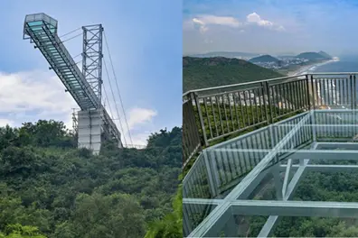 Floating in the air: Vizag unveils India’s longest cantilevered glass skywalk | WATCH