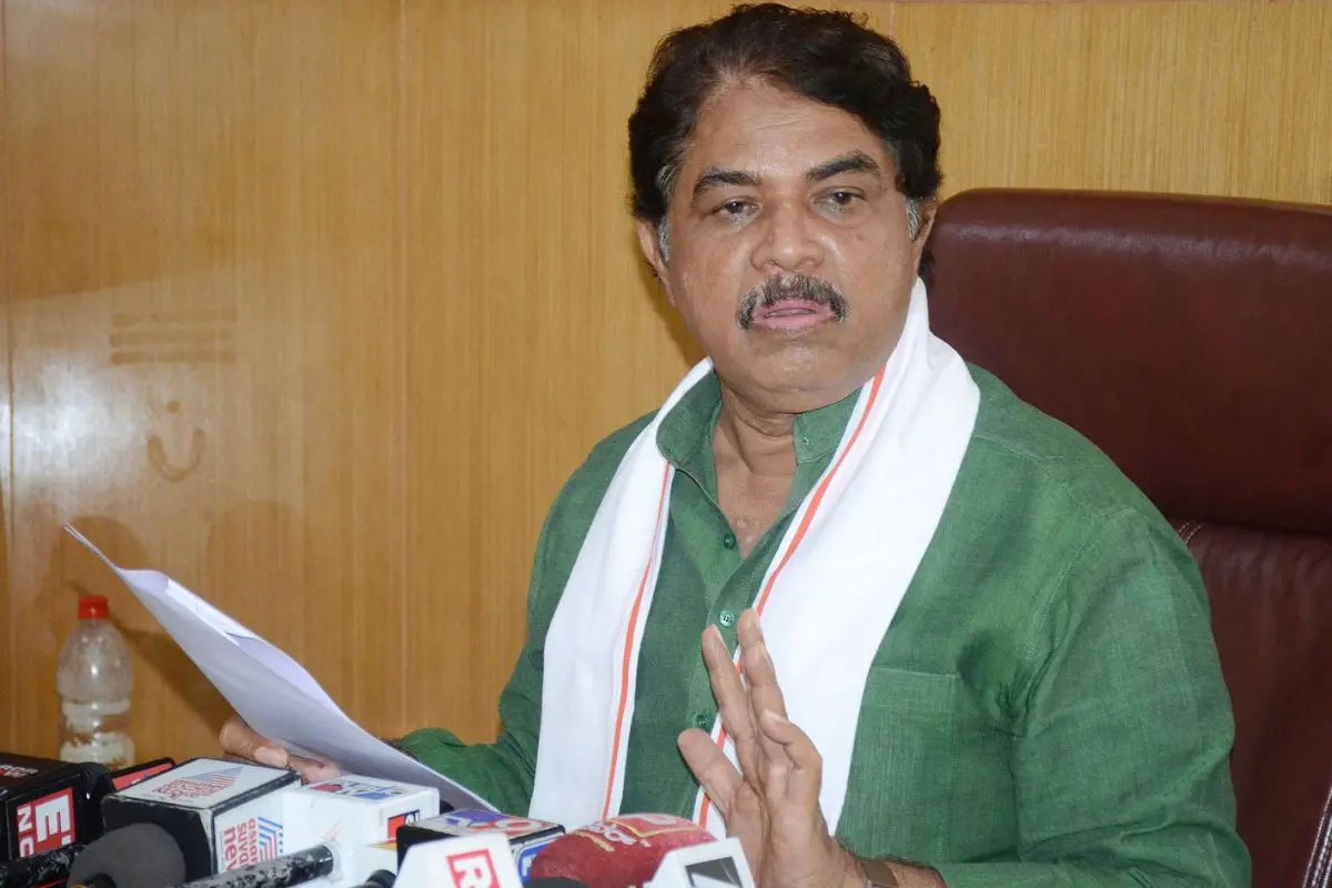 BJP Opposition leader R Ashoka addressing a press conference at his chamber at Vidhana Soudha. Photo: Pics4news