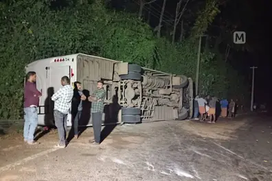 Tourist bus carrying school students overturns in Kottayam; several injured