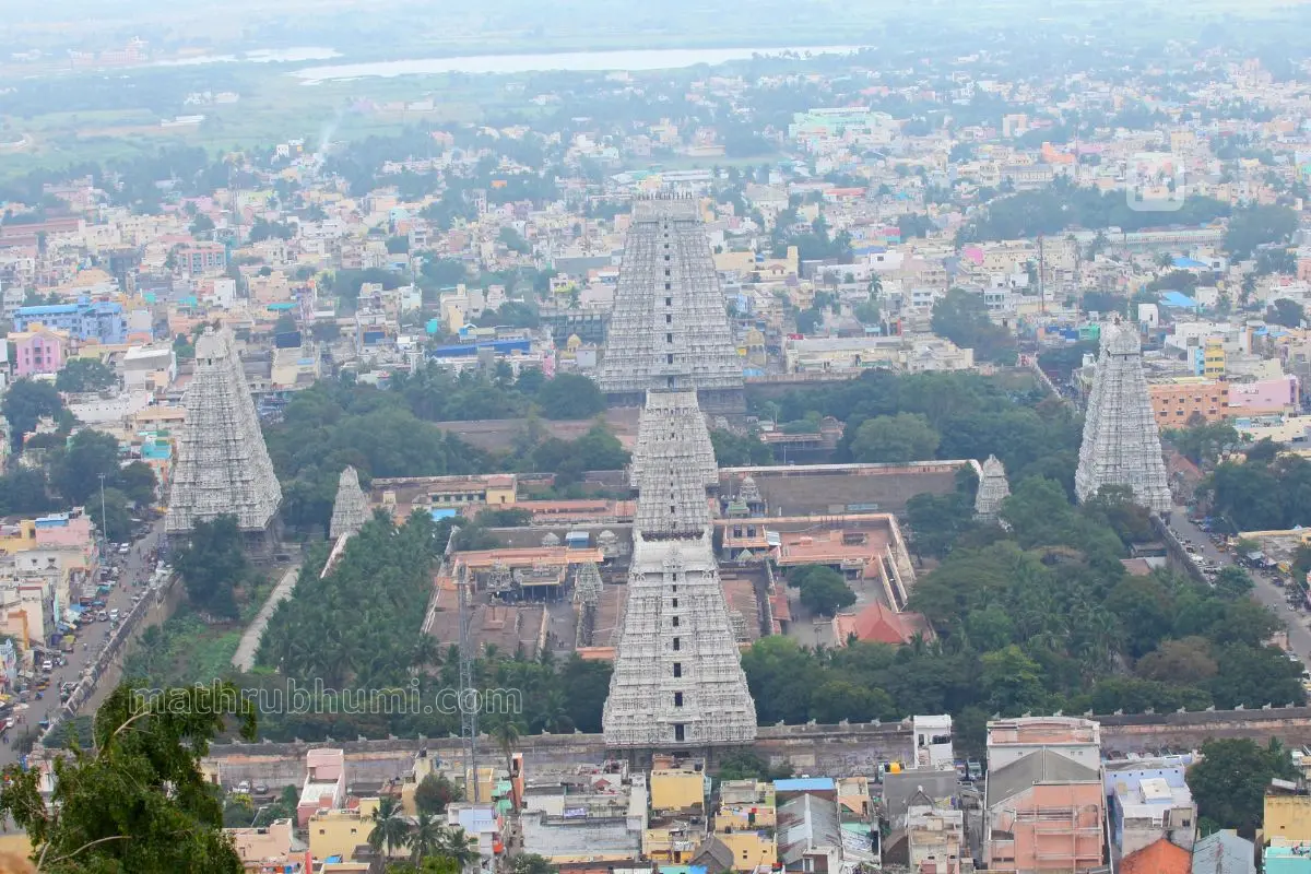 Arunachaleswarar Temple, Thiruvannamalai, Tamil Nadu - a view from Arunachalam hills | Photo: Sreejith P Raj, Mathrubhumi