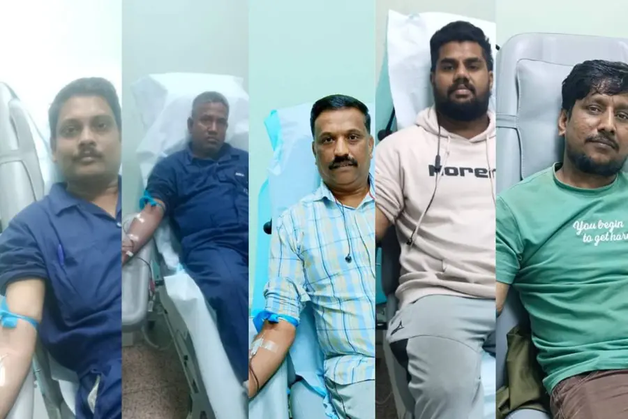 കേളി പ്രവർത്തകർ രാക്തദാനം നടത്തി