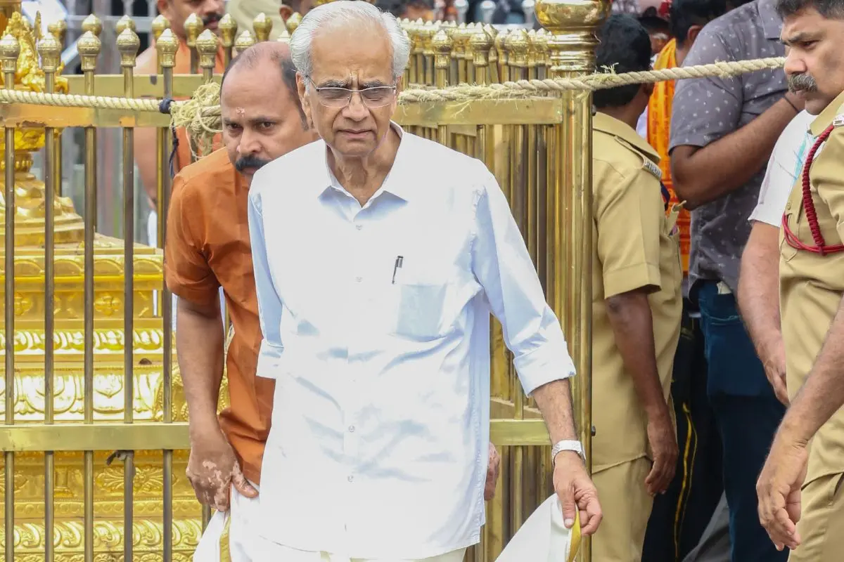 K Jayakumar in Sabarimala | Photo: Sudheer Mohan/ Mathrubhumi
