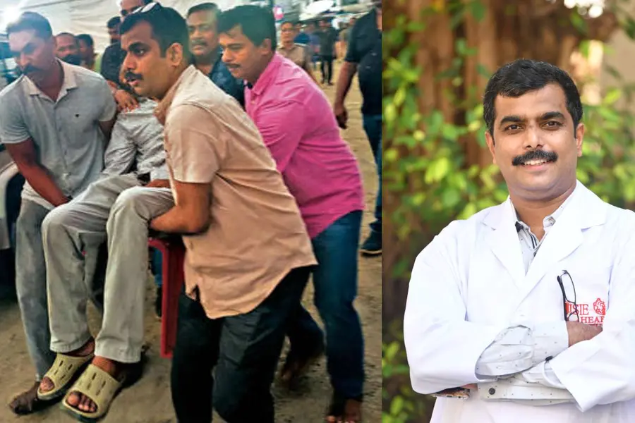 മുഖ്യമന്ത്രിയുടെ പരിപാടിക്കിടെ കുഴഞ്ഞുവീണയാൾക്ക് രക്ഷകനായി ഡോ. ജോ ജോസഫ്