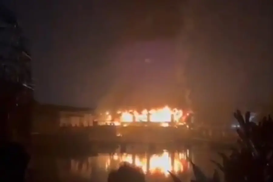 The fire at club in Goa