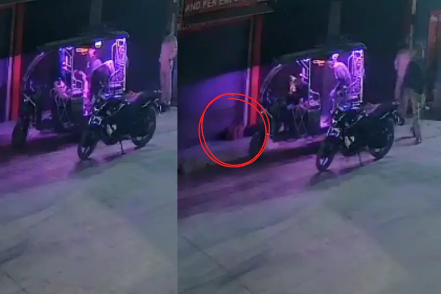 A CCTV footage showing cops dumping body in street