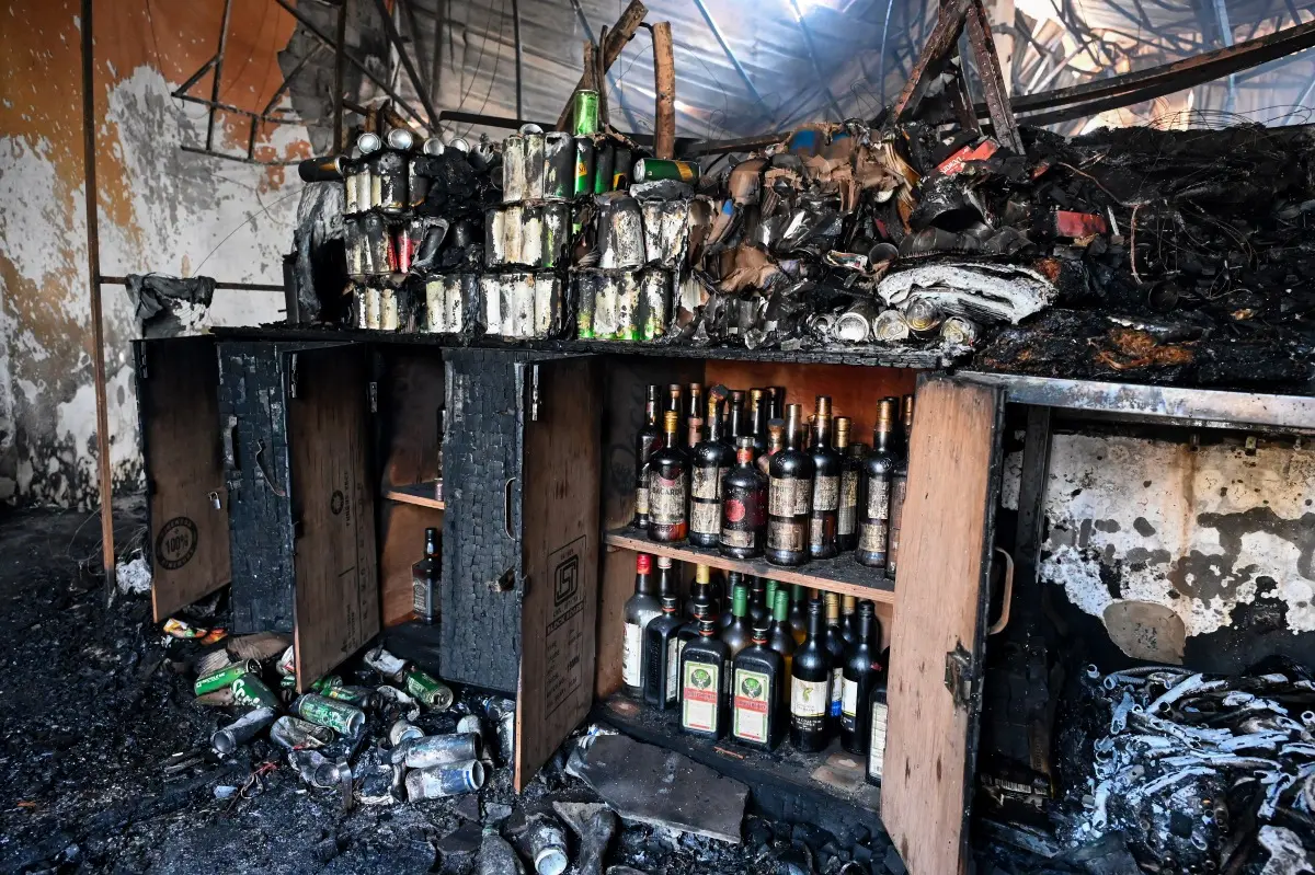 Charred remains of the Birch by Romeo Lane nightclub after a fire broke out | Photo: ANI