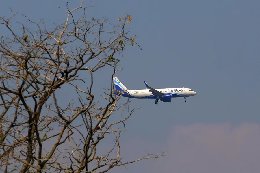 An IndiGo aircraft prepares to land at Kempegowda International, in Bengaluru, Karnataka