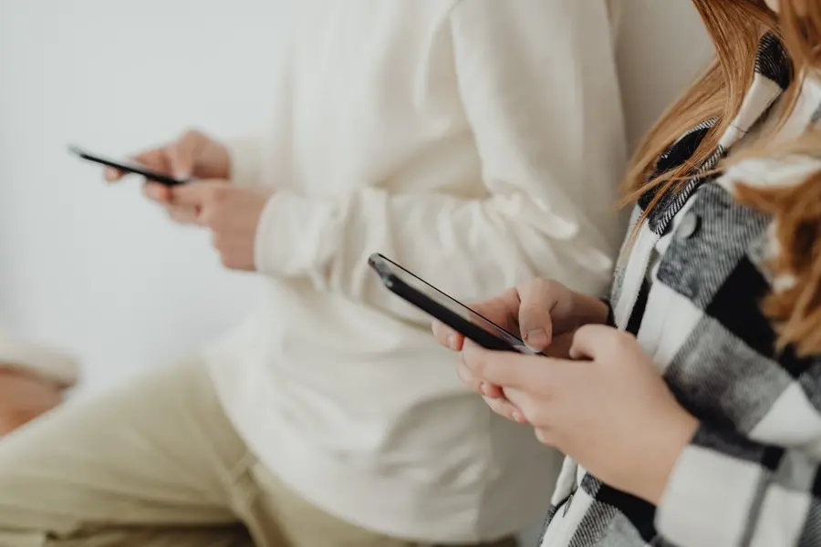 Teen using social media
