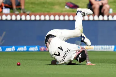 Blair Tickner suffers nasty on-field injury, stretchered off to ambulance