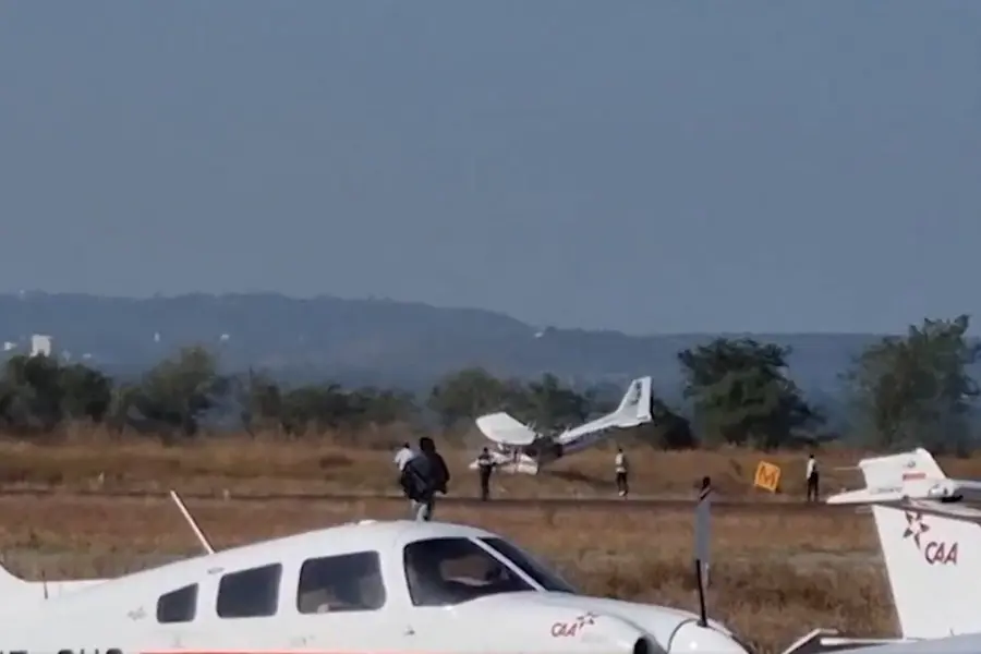 Trainee aircraft skids off Dhana airstrip, pilot escapes unhurt