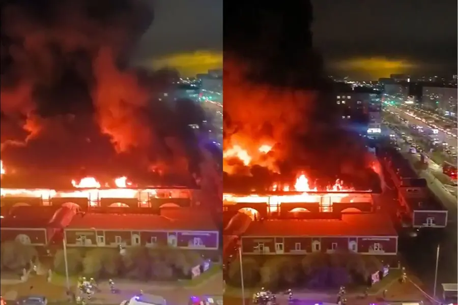 Massive fire at Saint Petersburg market: 1 dead, multiple injured | VIDEO