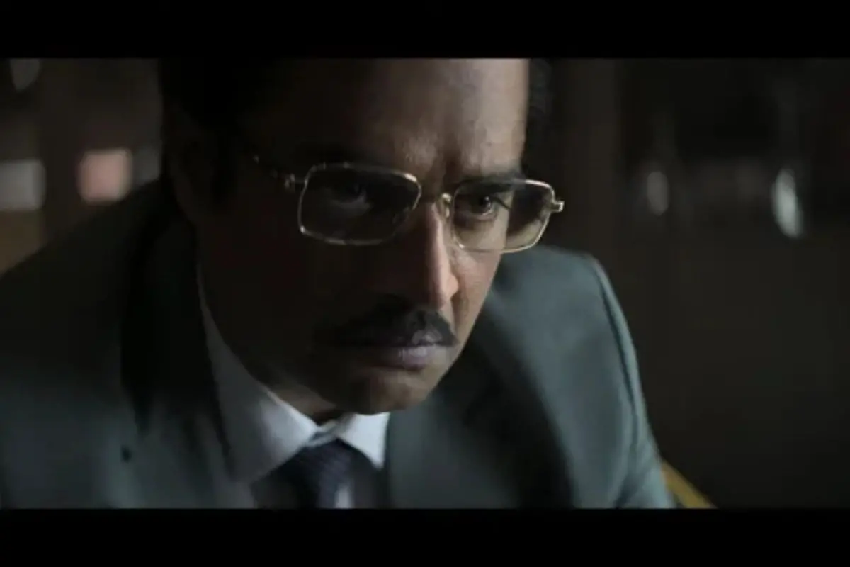 R Madhavan in a still from 'Dhurandhar', portraying a calm yet commanding strategist loosely inspired by NSA Ajit Doval. Photo: X