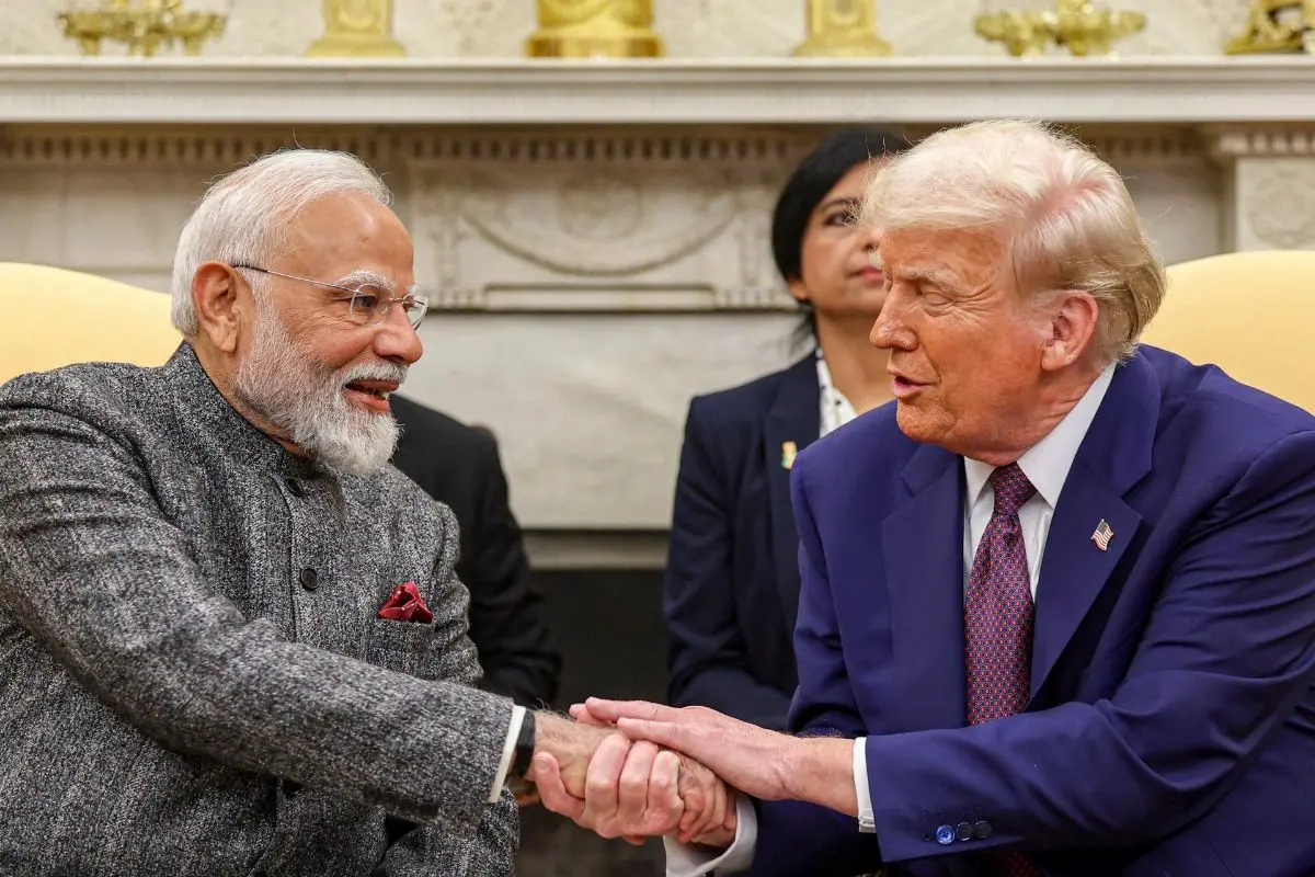 Prime Minister Narendra Modi with US President Donald Trump during a meeting at the White House | File photo: PTI