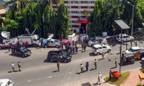 Kerala Chief Minister Pinarayi Vijayan's convoy leaves from AKG Centre, the CPI(M)'s State headquarters, in Thiruvananthapuram | PTI file photo