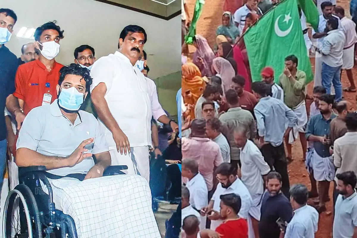 പേരാമ്പ്രയില് നിന്ന് മര്ദനമേറ്റ ഷാഫി പറമ്പില് എം.പി(ഫയല്ചിത്രം), പേരാമ്പ്രയിലെ യുഡിഎഫ് തിരഞ്ഞെടുപ്പ് ആഘോഷം