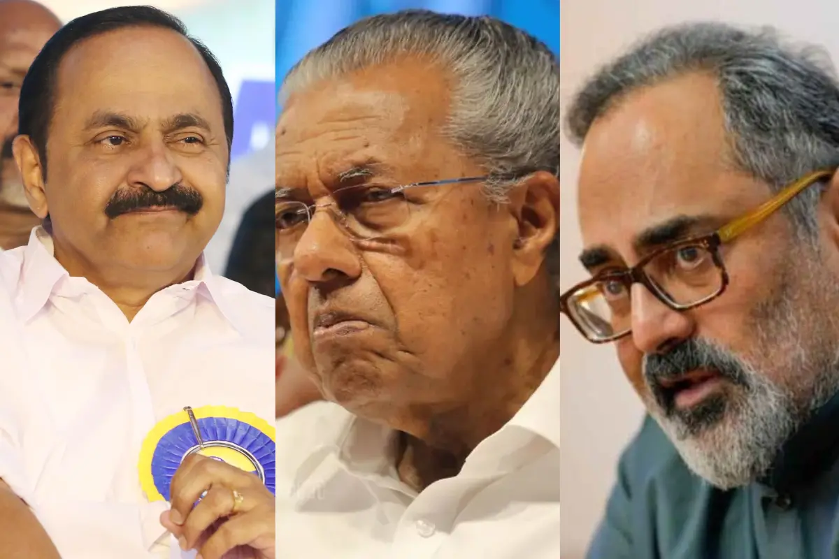 VD Satheesan, Pinarayi Vijayan, Rajeev Chandrasekhar