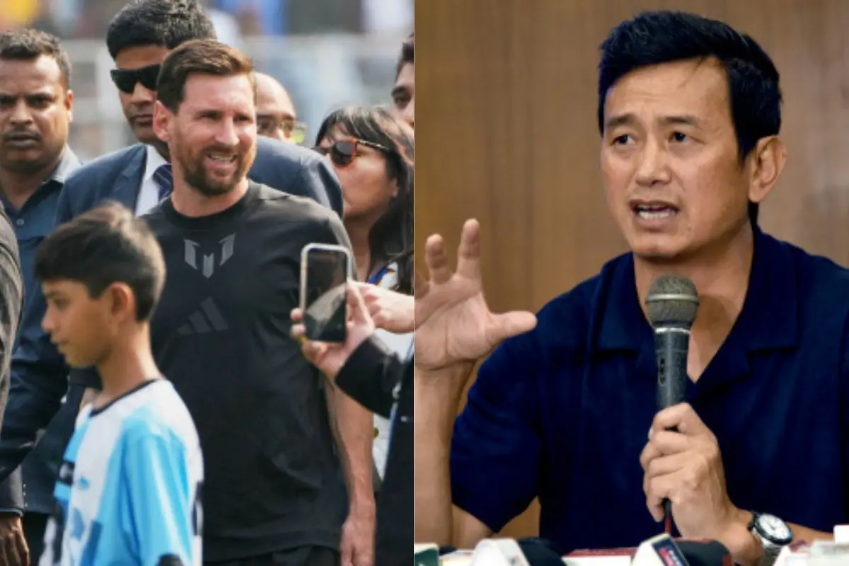 Lionel Messi in Kolkata, former Indian footballer Bhaichung Bhutia