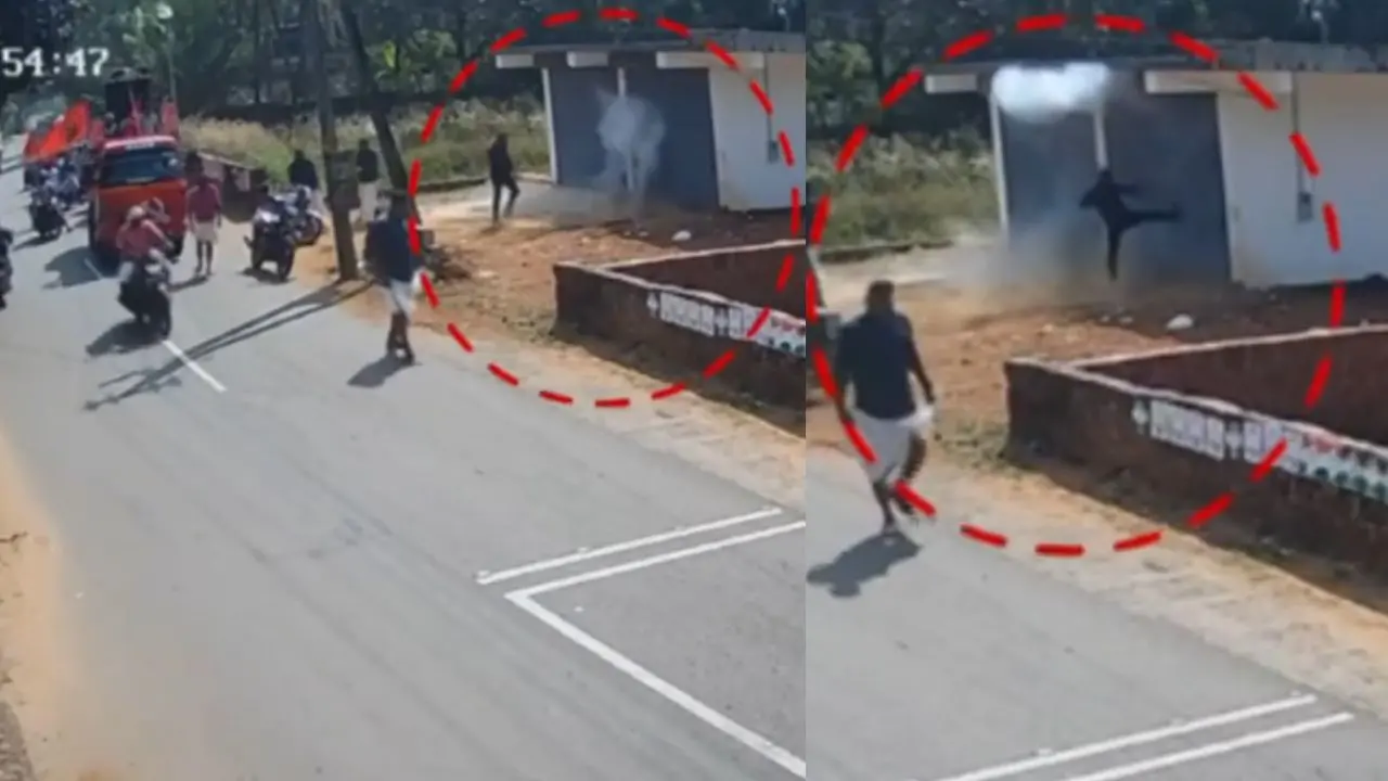 CCTV footage of violence | Photo: Screengrab, Mathrubhumi News