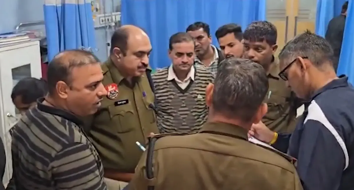 The police officials at the hospital | IANS