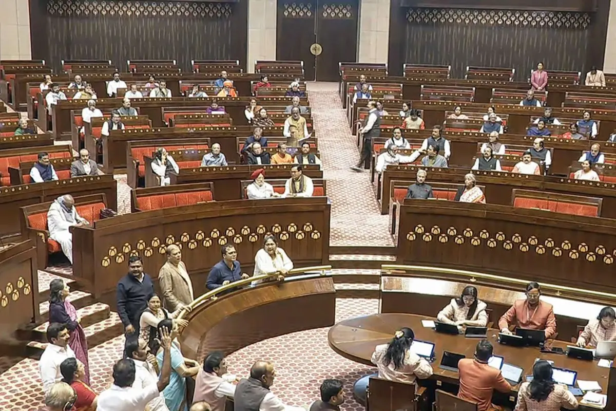 Indian parliament in session. Photo: ANI screengrab